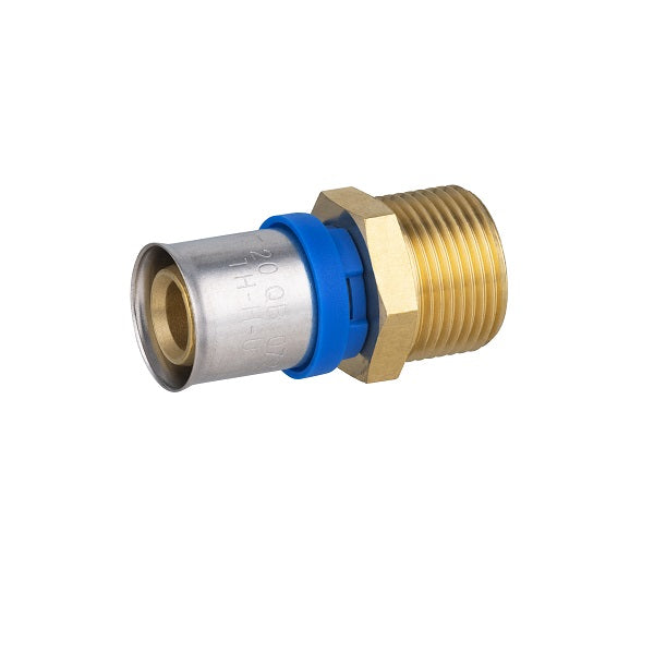 Raccord multicouche à sertir mâle Ø20 - mâle 3/4 (20x27)