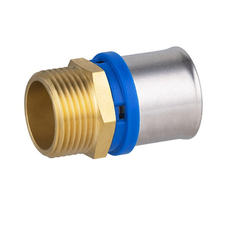 Raccord multicouche à sertir mâle Ø32 - mâle 1' (26x34)