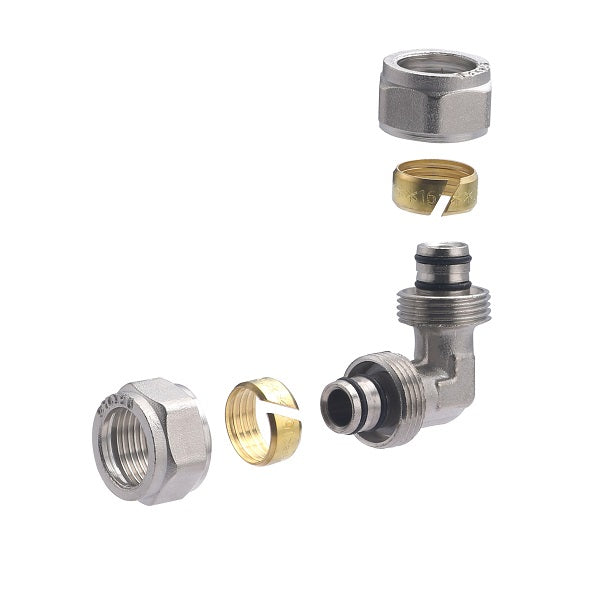 Raccord Multicouche à Compression Coude Egal Ø16 décomposition