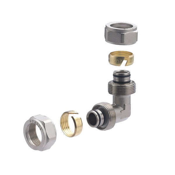 Raccord Multicouche à Compression Coude Egal Ø20 décomposition