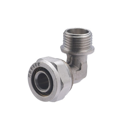 Raccord Multicouche à Compression Coudé Mâle Ø20 - mâle 1/2 (15x21)