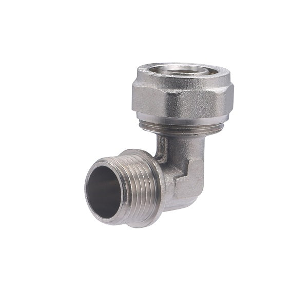 Raccord Multicouche à Compression Coudé Mâle Ø16 - mâle 1/2 (15x21)