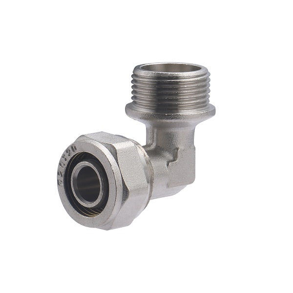 Raccord Multicouche à Compression Coudé Mâle Ø20 - mâle 3/4 (20x27)