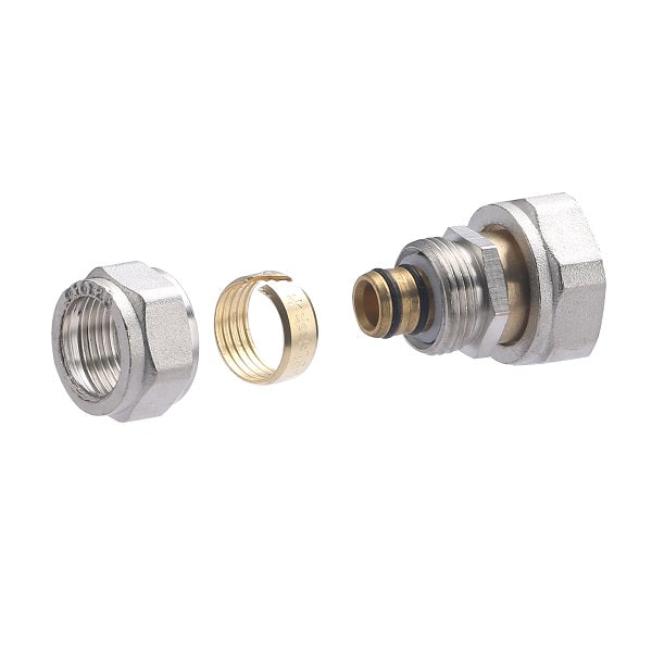 Raccord Multicouche à Compression Femelle Ecrou Libre Ø16 - femelle 3/4 (20x27) décomposé