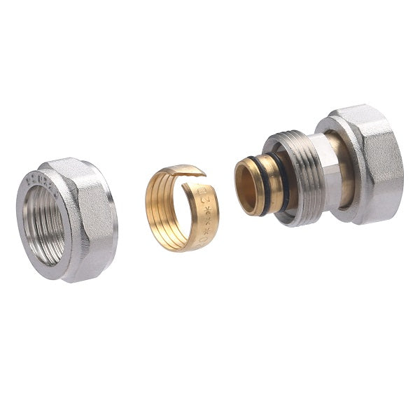 Raccord Multicouche à Compression Femelle Ecrou Libre Ø20 - femelle 3/4 (20x27) décomposé