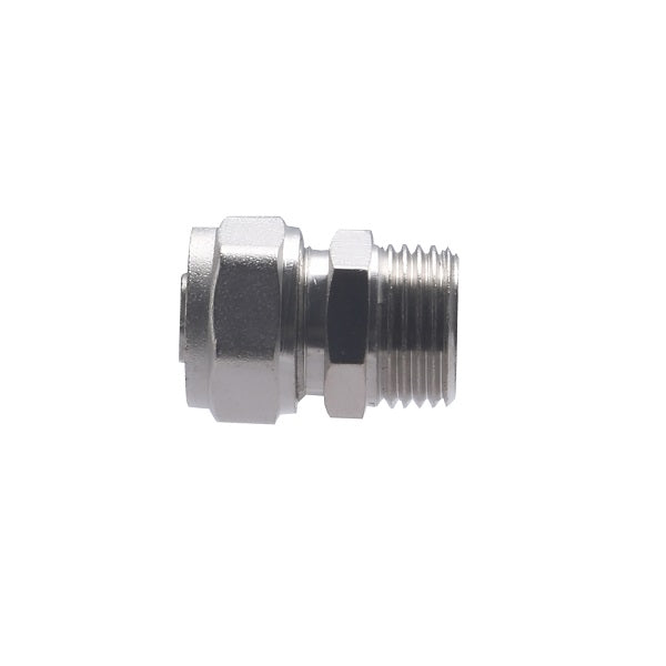 Raccord Multicouche à Compression Mâle Ø16 - mâle 1/2 (15x21)