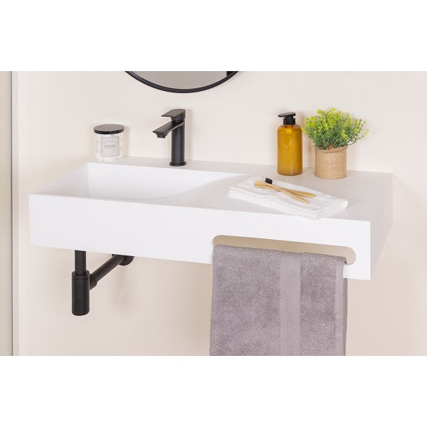 Siphon de lavabo apparent en laiton noir