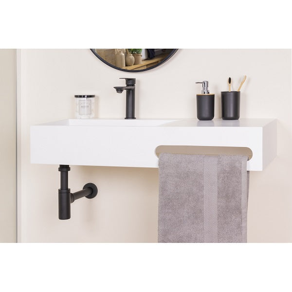 Siphon de lavabo apparent en laiton noir