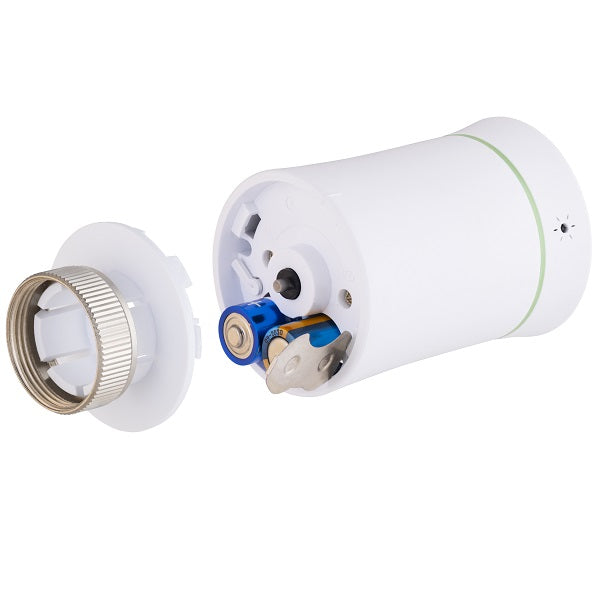 Robinet de radiateur connecté blanche décomposée