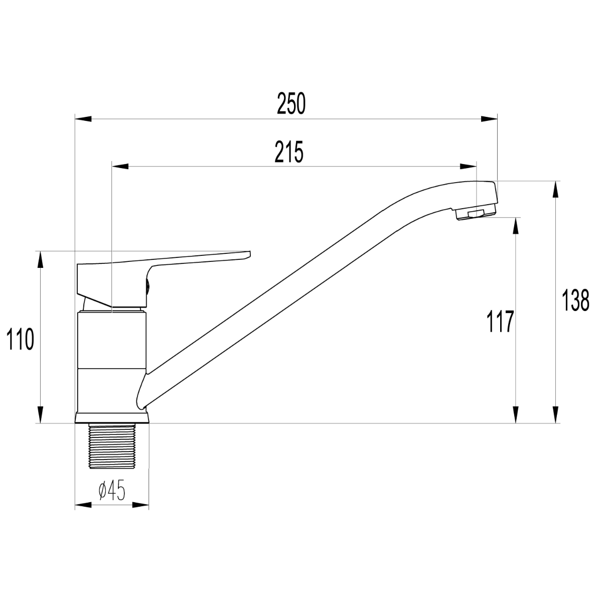 YUNA mitigeur évier