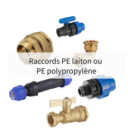 Visuel polyethylene et raccord laiton