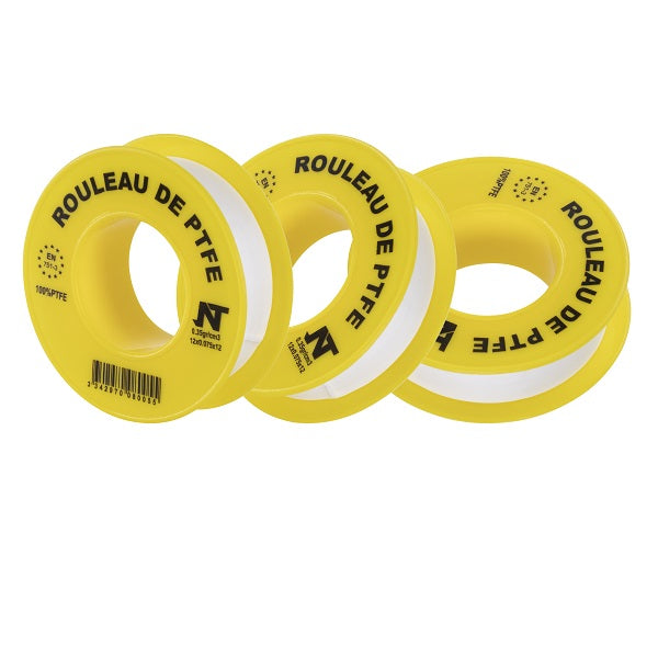 3 rouleaux téflon longueur 12m / largeur 12mm
