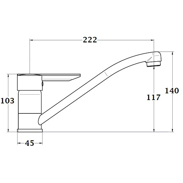 Mitigeur évier NF ALTO dimensions