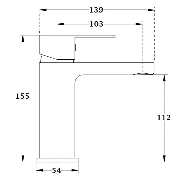 Mitigeur lavabo ARTE dimensions