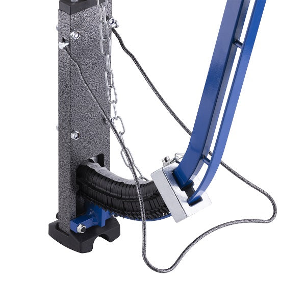 Focus sur le pied de l'agrafeuse plancher chauffant