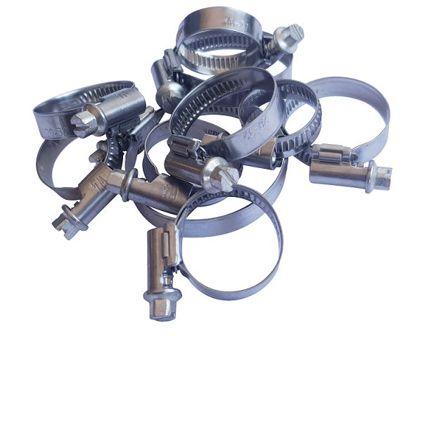 Assortiment 10 colliers inox largeur 9 millimètres