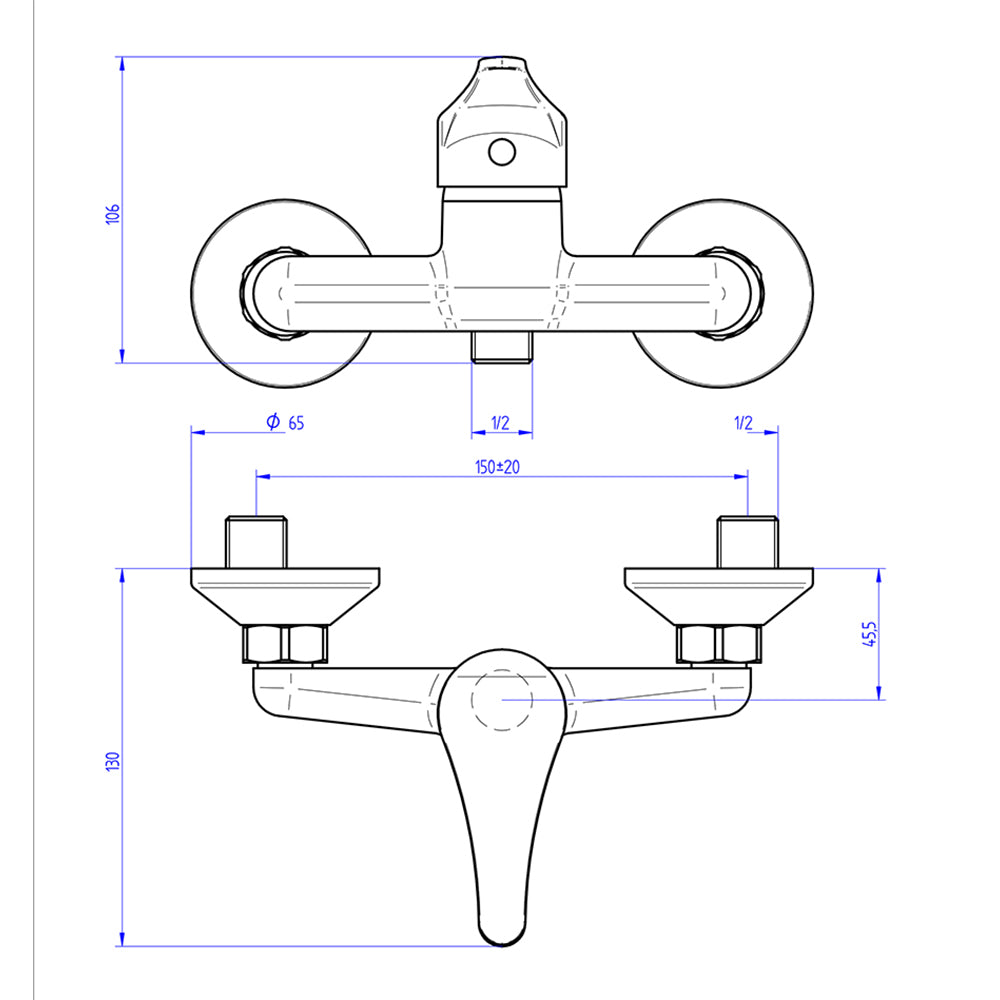 SIESTA mitigeur douche dimensions
