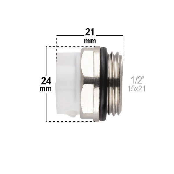 Dimensions Bouchon Purgeur de Radiateur