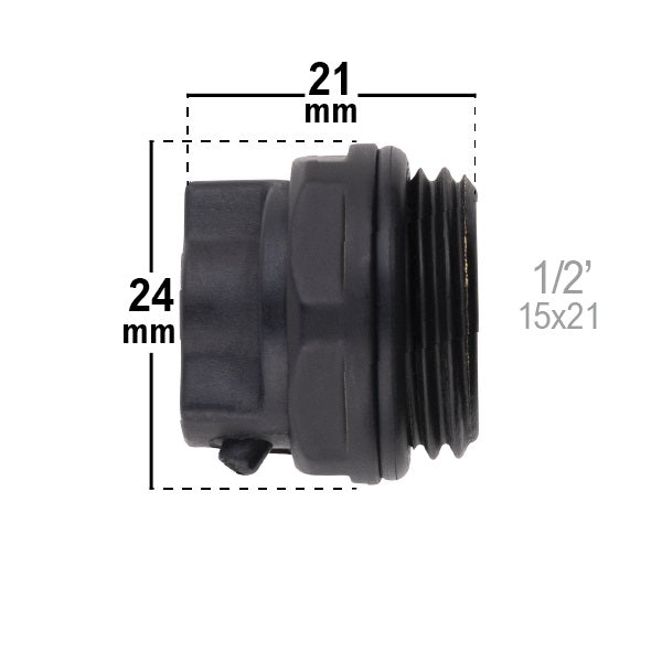 Dimensions Bouchon Purgeur d'Air Noir pour Radiateur