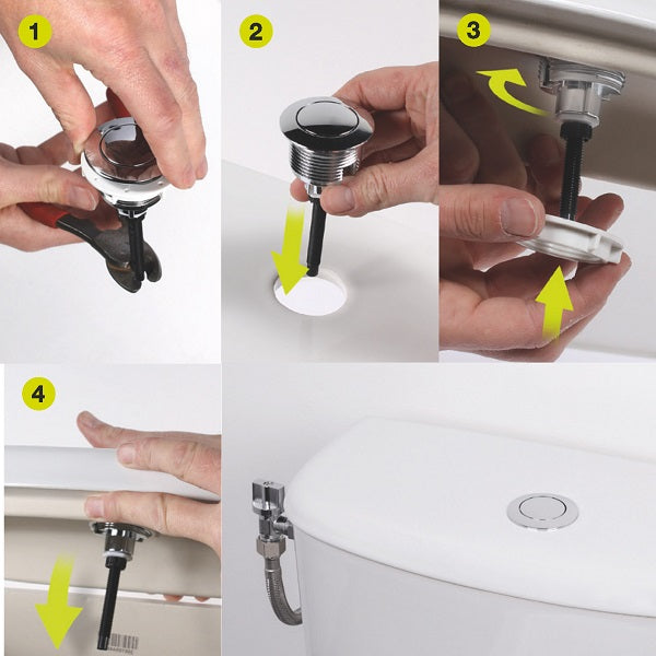 Bouton Poussoir Mécanisme WC installation