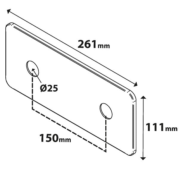 Cache platine sécable double dimensions