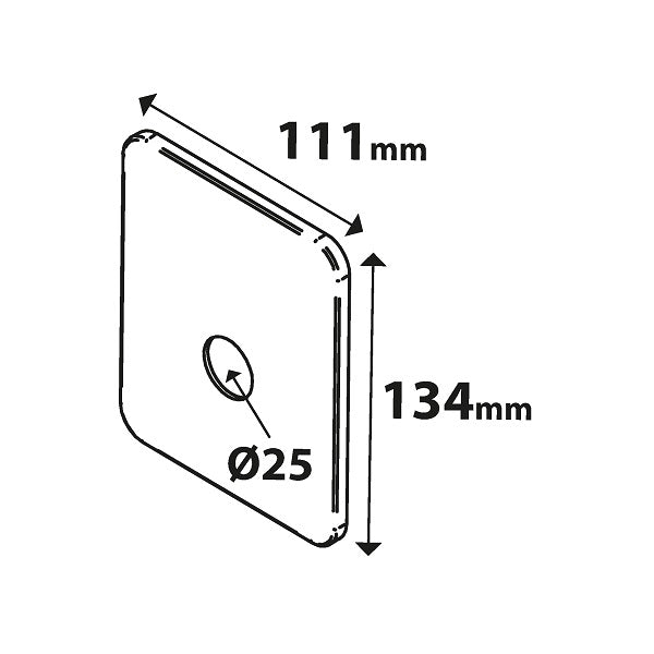 Cache platine sécable simple dimensions