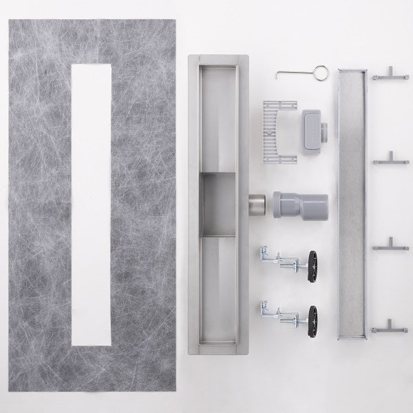 Caniveau de douche Italienne à carreler composition