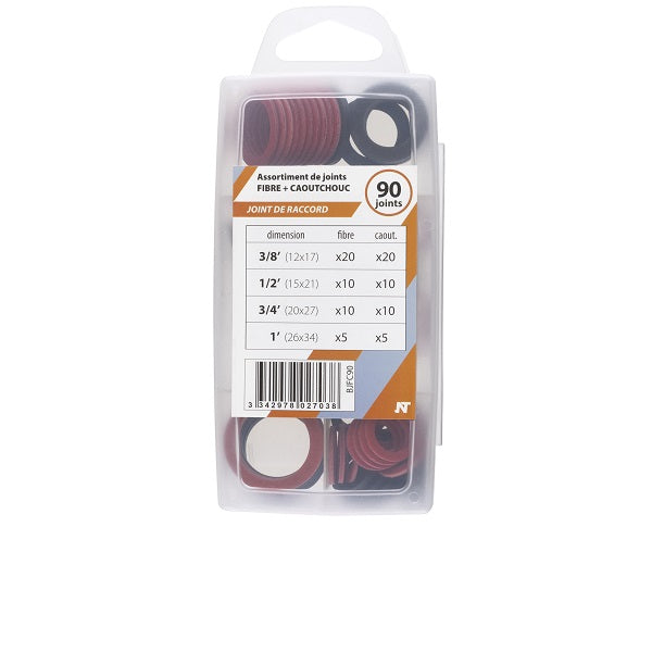 Coffret 90 Joints Fibre et Caoutchouc