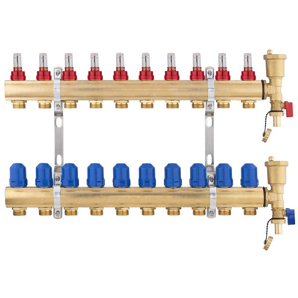 Collecteur plancher chauffant 10 départs