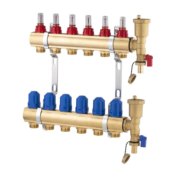 Collecteur plancher chauffant 6 départs