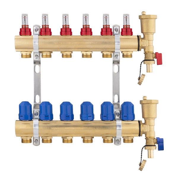 Collecteur plancher chauffant 6 départs
