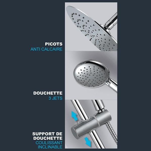 Colonne de Douche Thermostatique DERVENN schéma douchette