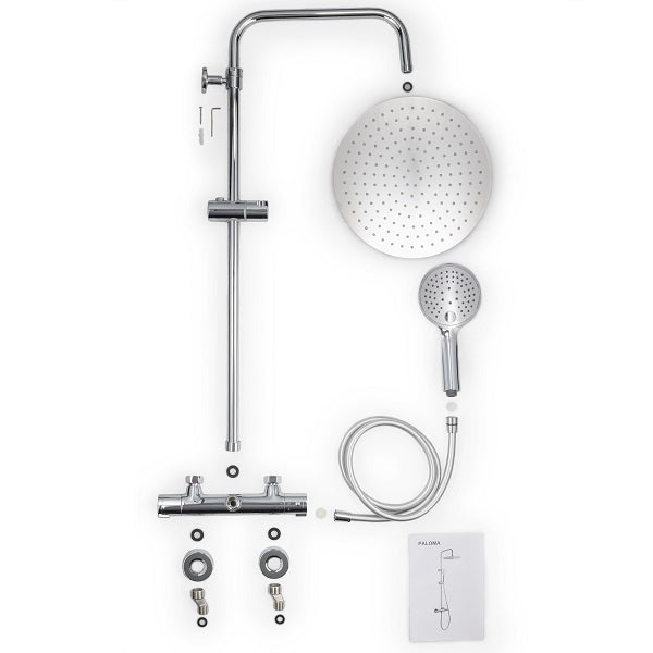 Colonne de douche tête plate PALOMA décomposition