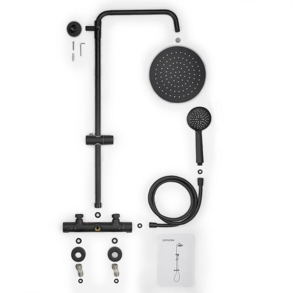 Colonne de Douche Noire DERVENN décomposition