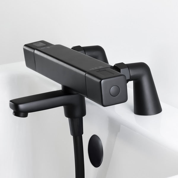 2 Colonnettes noires de Baignoire ambiance