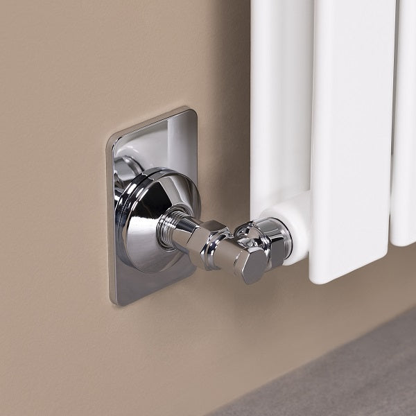 Coude de Réglage installé radiateur blanc