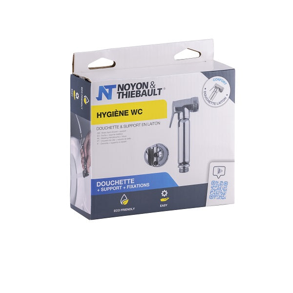 Douchette Shut-Off Laiton Confort + Support Mural