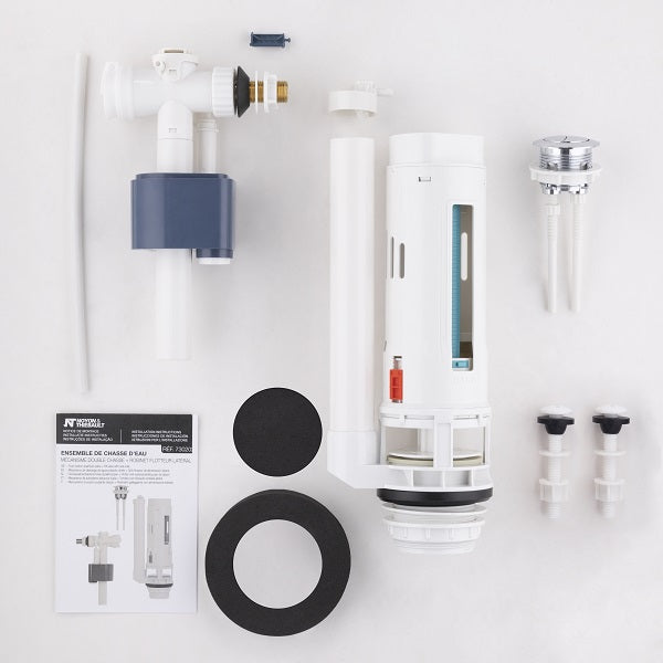 Ensemble chasse d'eau double poussoir