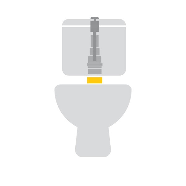 Joint cuvette - réservoir WC schéma