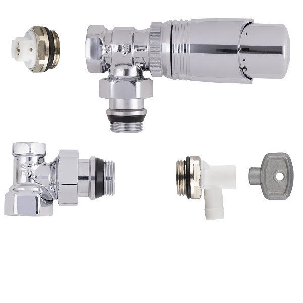 Kit Complet Radiateur Thermostatique Chrome