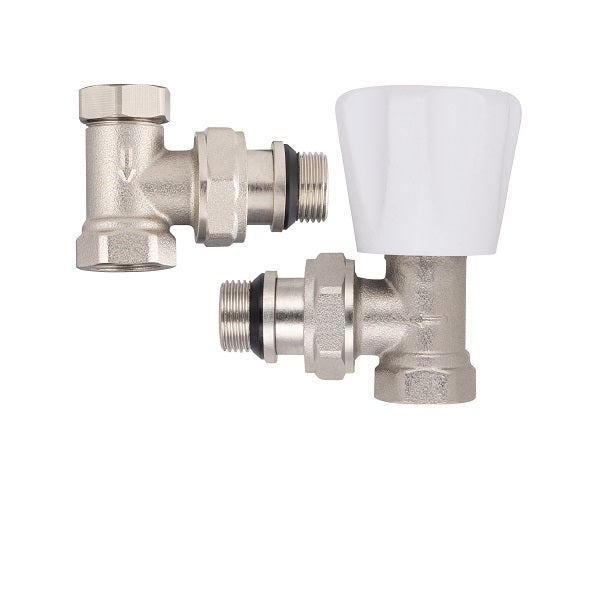 Kit robinet de radiateur manuel + coude de réglage