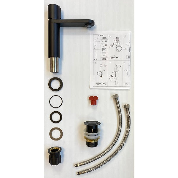 Mitigeur lavabo noir LEMINA décomposition