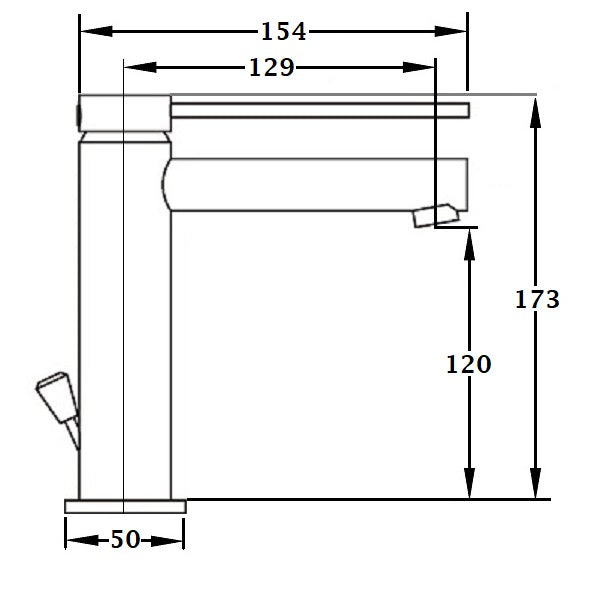Mitigeur lavabo MENDOZA dimensions