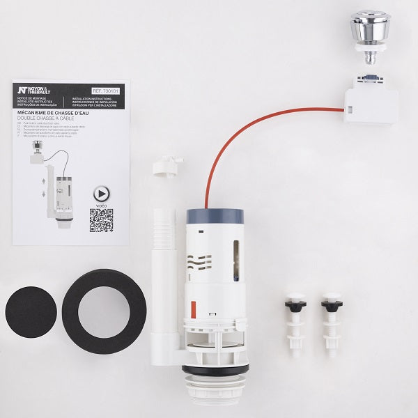 Mécanisme WC à câble 3/6 litres composition