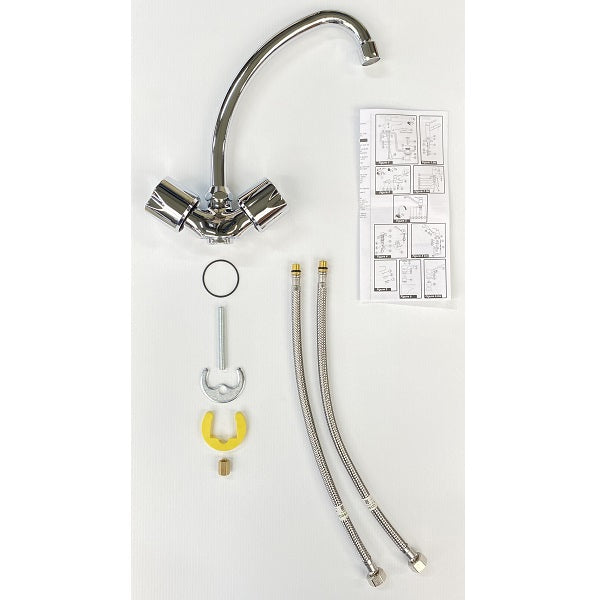 Mélangeur évier NF ANIA chromé décomposition