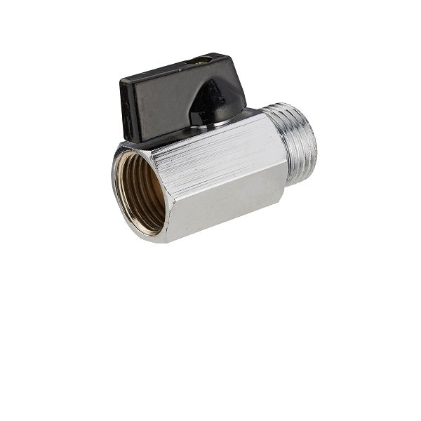 Mini vanne mâle-femelle polie chromée