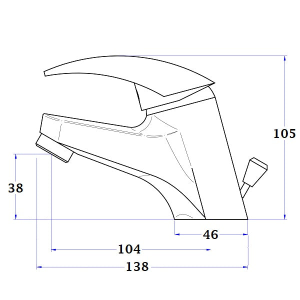 Mitigeur de lavabo NF KEA dimensions