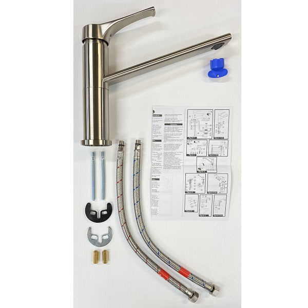 Mitigeur évier ORFEA inox brossé décomposition