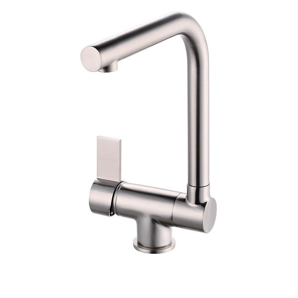 Mitigeur évier à bec basculant ESPERANZA inox brossé