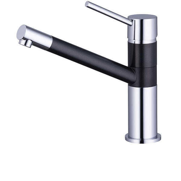 Mitigeur évier chromé / noir LERIDANE